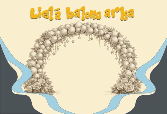 Lielā balonu arka 3 metri