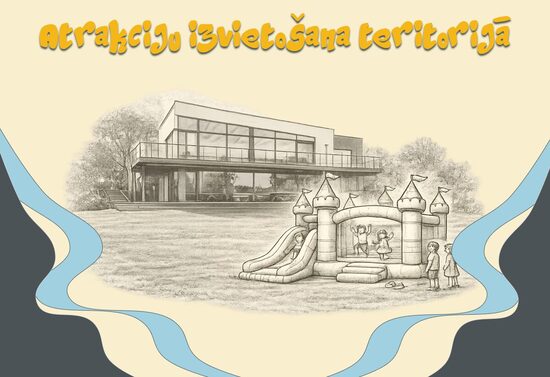 Piepūšamo atrakciju izvietošana teritorijā