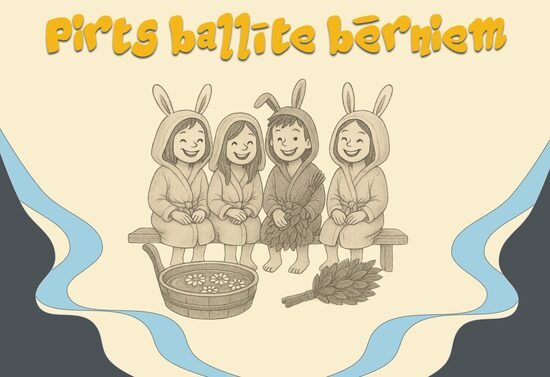 Pirts ballītes komplekts bērniem 8 personām ar pirtnieku